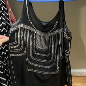 Black guess beaded formal tank